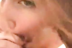 Amateur quite pale brunette hair playgirl provided my non-professional buddy with BJ