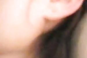 Amateur quite pale brunette hair playgirl provided my non-professional buddy with BJ