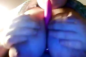 Busty big beautiful woman dirty slut wife of mine titgfucks pink fake penis on intimate movie scene