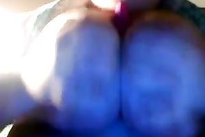 Busty big beautiful woman dirty slut wife of mine titgfucks pink fake penis on intimate movie scene
