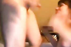 Raven haired yummy and bootyful cowgirl was willing for some oral-stimulation enjoyment