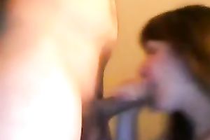 Raven haired yummy and bootyful cowgirl was willing for some oral-stimulation enjoyment