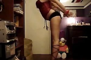 That dark brown milfie has so many sex toys to play with