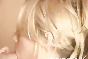 Alluring all natural amateur auburn beauty does her most good whilst engulfing knob