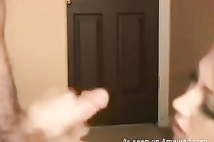 Alluring all natural amateur auburn beauty does her most good whilst engulfing knob