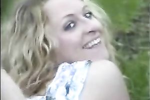 My seductive golden-haired whore in sunglasses teases me on web camera