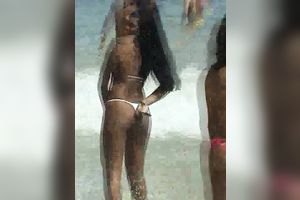 Hot hotties in bikini at the beach in Brasil