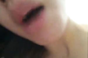 Very cute Asian web camera slutwife squirts on floor playing with dildos