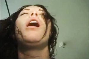 Naughty white brunette hair slut eats cock and rides it on top