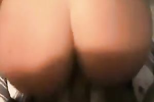 Amazing chick of my buddy jumps on his beefy large knob like a eager one