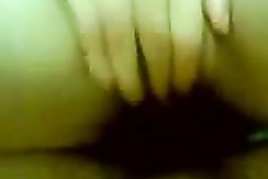 Cute dilettante Asian girlie receives her unshaved bawdy cleft drilled by her BF on livecam