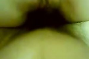 Cute dilettante Asian girlie receives her unshaved bawdy cleft drilled by her BF on livecam