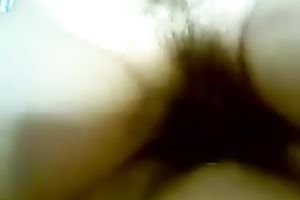 Cute dilettante Asian girlie receives her unshaved bawdy cleft drilled by her BF on livecam