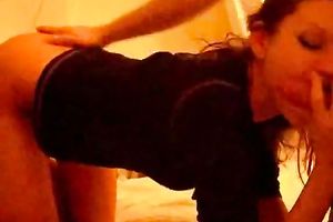 My divine brunette hair seductress gives me fellatio in 69 pose