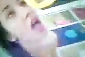 Skinny Malay brunette hair GF behaving herself wicked with me