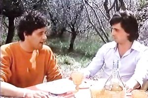 Dirty European wench in the kitchen with her 2 allies