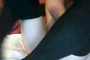 Finger-fucking my slit and anus in front of a cam