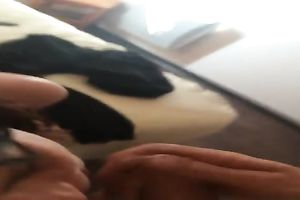 Dark haired pallid and cum hungry mother I'd like to fuck gives my ally awesome BJ