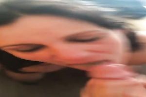 Dark haired pallid and cum hungry mother I'd like to fuck gives my ally awesome BJ