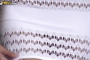 Hot Russian blondie Katya positions on livecam and takes shower