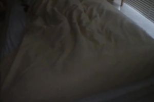 Pale skin brunette hair Japanese legal age teenager wakes up when her boyfriend begins teasing her