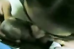 Amateur black skinned Desi dark brown nympho was blowing rigid jock