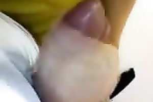 Black haired wifey treats my rod with a tugjob after work