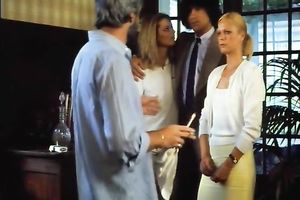 It is so sexy when two sexy honeys have joy with one man