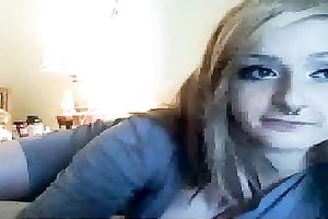 Alluring blonde playgirl flirts with me in tempting maid suit