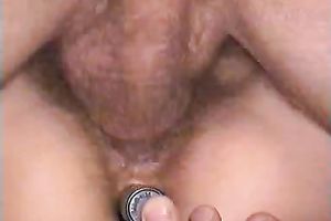 Brutal missionary style drilling my wife's girlfriend's constricted juicy snatch