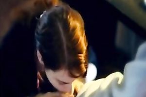Slutty and horn-mad non-professional secretary of my buddy gives him fellatio