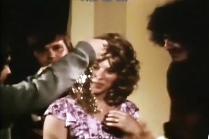 Cute classic white milf is tempted for a group sex on the ottoman