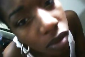 This perverted black bitch truly wishes a creamy enormous load on her face