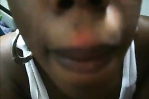 This perverted black bitch truly wishes a creamy enormous load on her face