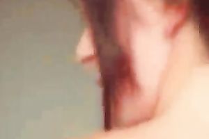 Sticky white cum dripping from my girlfriend's chocolate hole