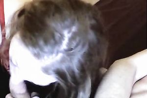 Brown haired Russian cam doxy gives irrumation to her paramour