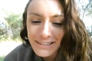 I receive naughty on a picnic and stuff my bald cunny with a sex toy