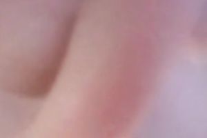 Mature auburn fatso with huge boobs was teasing her own old twat