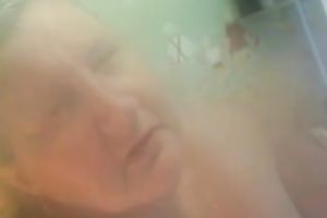 Mature auburn fatso with huge boobs was teasing her own old twat