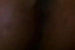 Beautiful and cute dark legal age teenager chick flashed her thick booty