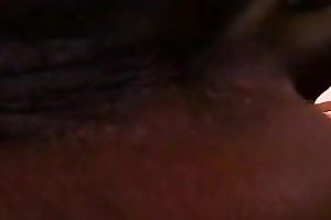 Beautiful and cute dark legal age teenager chick flashed her thick booty