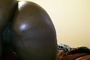 Beautiful and cute dark legal age teenager chick flashed her thick booty
