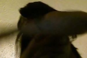 Beautiful and cute dark legal age teenager chick flashed her thick booty