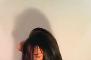 Long haired whorable amateur leggy nympho was dancing on livecam