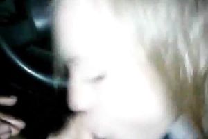 White teeny college wench blows my big beautiful woman right in my car