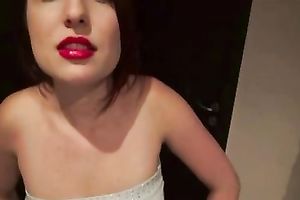 Majestic dark brown hottie instructs me on how to eat cum