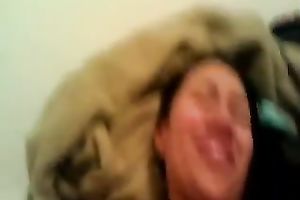 Hot dark brown bestfriend munches my bawdy cleft on POV clip
