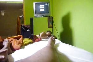 Kinky dark brown girlfriend sucks her boyfriend's inflexible shaft