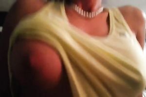 Sexy wife riding hard dong in a cowgirl position in POV clip