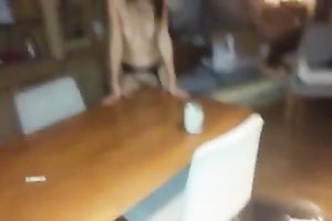 All concupiscent ex-wife of my buddy posed in her dark nylon nylons and went solo